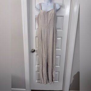 Old Navy Sleeveless Cream Jumpsuit
